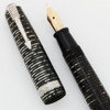 Parker Vacumatic Debutante Fountain Pen (Canada, 1940s) - Silver Pearl, 14k Flexible Fine (Superior, Restored)