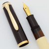 Pelikan M200 Fountain Pen - New Style, Cafe Creme, Gold Plated Trim, Medium GP Nib (Excellent in Box, Works Well)