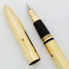 Sheaffer Triumph Touchdown Fountain Pen - Gold Filled Cap & Barrel, Medium 14k Nib (Very Nice, Restored)