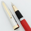 Sheaffer Sentinel Snorkel Fountain Pen - Fiesta Red, Medium 14k Nib (Excellent +, Restored)