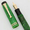 Parker Duofold Junior Streamline Fountain Pen (Canada, 1930s) - Green, Medium-Broad Duofold Nib (Excellent +, Restored)