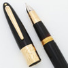 Sheaffer Triumph Autograph Fountain Pen (1949) - Black w 14k Gold Trim, Touchdown, Medium-Fine 14k Triumph Nib (Excellent, Restored)