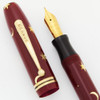 Epenco Merlin (1930s) - Red w Gold Moon & Stars, Fine GP Nib (Very Nice, Works Well)