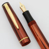 Merlin 33 Fountain Pen (Netherlands) - Pearly Copper, Button Filler, 14k Fine (New Old Stock, Restored)