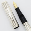 Waterman 452 Fountain Pen - Sheraton (Lined) Sterling, Flexible Fine Nib (Excellent, Restored)