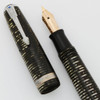 Parker Vacumatic Debutante Fountain Pen (1941) - Grey Pearl, Speedline, Fine (Very Nice, Restored)