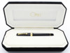 Omas Milord Advanced Cartridge System Fountain Pen - Black Resin, Gold Trim, Fine 18k Nib (Excellent + in Box, Works Well)