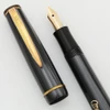 Merlin 33 Fountain Pen (Netherlands) - Dark Grey Marble, Button Filler, 14k Flexible Merlin Nib (New Old Stock, Restored)