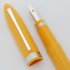 Omas 360 Mezzo Fountain Pen - Yellow with Rhodium "Hi-Tech" Trim, Medium Steel Nib (Excellent, Works Well)