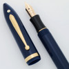 Sheaffer Balance II Fountain Pen - Navy Blue Resin, 14k Lifetime Fine Cursive Italic Nib (Near Mint, Works Well)