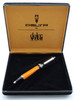 Delta Dolcevita Mid-Size Ballpoint Pen - Orange & Black (Very Nice In Box, Works Well)