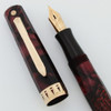 Wahl Doric II Junior Fountain Pen - Garnet Red Moire, Vac-Fil, Manifold Fine Nib (Excellent, Restored)