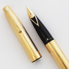 Sheaffer Imperial 797 Fountain Pen - Gold Plated Fluted, Fine V-inlay 14k Nib (Excellent +,  Works Well)