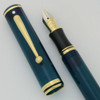 Sheaffer Levenger Connaisseur Fountain Pen - Tasman Turquoise, 18k Stub FeatherTouch Nib (Excellent +, Works Well)