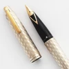 Sheaffer IMPERIAL 834 Fountain Pen - Sterling Marquetry Design, 14k V-Inlaid Fine Nib (Excellent +, Works Well)