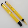 Filcao Leader Fountain Pen Ballpoint Set - Yellow, Medium Two-Tone Steel Nib (Excellent, Works Well)