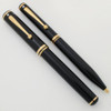 Sheaffer Connaisseur 810 Fountain Pen Set - Black, C/C Filler,  Broad 18k Nib (New in Box, Works Well)