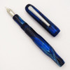 PSPW Prototype Mid-Size Fountain Pen - Multi-Blue Swirl, w Clip, JoWo #6 Nibs