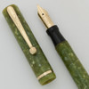 Sheaffer Lifetime Flat Top (1920s) - Full Length Slender, Pale Jade Green, Medium Lifetime Nib (Excellent, Restored)