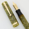 Sheaffer Lifetime Flat Top Oversized (1930s) - Pale Jade Green, Lever Filler, Fine Lifetime nib (Excellent, Restored) - 19463