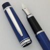 Pilot Stella Fountain Pen (2016) - Dark Blue with Chrome Trim,  C/C, Medium 14k Nib (Mint In Box, Works Well)