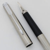 Parker 180 Fountain Pen (1980) - Flighter, Chrome Trim, C/C,  Medium Steel Nib (Near Mint, Works Well)