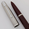 Parker 51 Aerometric (UK, Post 1952) - English Burgundy aka Blood Red, Steel Cap, Medium-Fine (Excellent, Works Well)