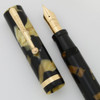 Sheaffer Lifetime Flat Top Fountain Pen (1920's) - Oversized, Black & Pearl, Fine (Very Nice, Restored)