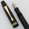 Montblanc 334 Fountain Pen (1935-6) - Basic Black w Gold Trim, Fine #3-1/2 Steel Nib (Very Nice, Works Well)