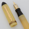 Royal Fountain Pen - Cream, Fine Steel Nib (Very Nice, Restored)