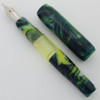 PSPW Prototype Bulb Filler with JoWo 6 Nib - Green/Yellow/Blue Swirl Alumilite (New)