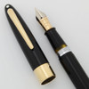 Sheaffer Statesman Fountain Pen (1949) -  Black with Gold Trim, Touchdown, Fine Cursive Italic (Excellent, Restored)