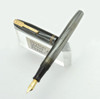 Waterman 2 (like Commando) Fountain Pen  -1940s, Canada, Grey Marble, 14k Fine Semi-Flex (Excellent, Restored)