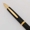 Pilot (Namiki) Vanishing Point - Black Lacquer, Gold Plated Trim, 18k Medium Nib  (Near Mint in Box, Works Well)