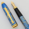 Cross Townsend Year of the Rat Fountain Pen (2020) - Metallic Blue w Rat Design, GP Trim (Near Mint, Works Well)