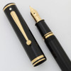 Sheaffer Connaisseur 810 Fountain Pen  (1990s) - Black w Gold Trim, C/C, Medium 18k Nib (New Old Stock in Box, Works Well)