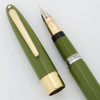 Sheaffer Valiant Snorkel Fountain Pen (1950s) - Hard to Find Fern Green, Fine 14k Triumph Nib (Excellent +, Restored)