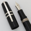 Visconti Homo Sapiens Fountain Pen - Elegance, Black w Rhodium Trim, Medium 23k Pd Nib (Near Mint, Works Well)