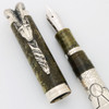 Montegrappa "Goat" Oriental Zodiac Collection Fountain Pen  - Sterling with Green Resin, 18k M Nib (Near Mint, Works Well)