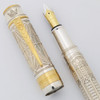 Onoto LE Univ. of Oxford Divinity Fountain Pen 2/100 (2020) - Sterling Silver w Vermeil, C/C, 18k Medium (Near Mint, Works Well)