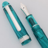 Platinum 3776 Century "Kumpoo" Limited Edition Fountain Pen - Aqua Blue w Rhodium Trim, 14k Soft Medium (Near Mint, Works Well)