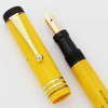 Parker Duofold Juniorette Fountain Pen (late 1920s) - Mandarin Yellow, Triple Cap Band, Fine Duofold Nib (Excellent, Restored)