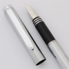 Pilot Cylindrical Fountain Pen - Brushed Steel, Fine Steel Nib (Excellent +, Works Well)