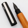 Lamy Accent Fountain Pen (1990s) - Matte Black w Light Wood Grip, ExtraFine Lamy Nib (Excellent +, Works Well)