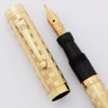 Moore Fountain Pen (1920-30s) - Gold Filled Checkerboard, Full Flex Fine #2 Nib (Superior, Restored)