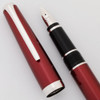 Pilot Falcon Metal Fountain Pen - Red w Silver Trim, Flexible SF 14k Nib (Excellent, Works Well)