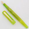 PSPW Prototype Blow Filler with Waterman Nib - "Lemon-Lime" Alumilite, Blow Filler with Clip, Waterman #2 New York Flexible Medium Nib (New)