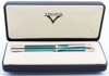 Visconti Pericle Fountain Pen (2001) - Second Version, Pearlescent Green w CP Trim, Fine Steel Nib (Near Mint in Box, Works Well)