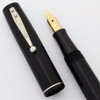 Waterman 32 Fountain Pen (Canada, 1940s) - Full Size, Black, Steel Trim,  Flexible Fine Ideal Nib (Very Nice, Restored)