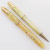 Waterman Canada 2 Pc Nurse Set - Pearly White, Flexible 14k Nib (Excellent, Restored)